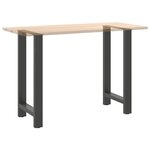 vidaXL Pieds de table de bar Anthracite 2 pièces 50 x (90-91) cm Acier