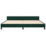 vidaXL Cadre de lit sans matelas vert foncé 200x200 cm velours