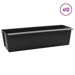 vidaXL Caisses à fleurs pour palettes Euro 12 pc Noir Polypropylène