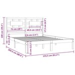 vidaXL Cadre de lit sans matelas 150x200 cm bois de pin massif
