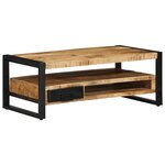vidaXL Table basse 90x50x36 cm bois de manguier massif brut
