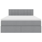 vidaXL Lit avec des lumières à LED Gris clair 140 x 190 cm tissu