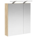 vidaXL Armoire Miroir de Salle de Bain Chêne Sonoma 60 x 14 5 x 70 cm