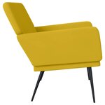 vidaXL Banc Jaune 108x79x79 cm Velours
