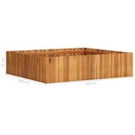 vidaXL Lit surélevé de jardin 100x100x25 cm Bois massif d'acacia