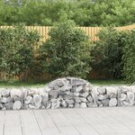 vidaXL Paniers à gabions arqués 25 Pièces 200x50x40/60 cm fer galvanisé