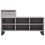 vidaXL Armoire à chaussures Sonoma gris 102x36x60 cm Bois d'ingénierie