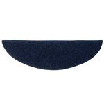 vidaXL Tapis d'escalier autocollants 20 pièces 56 x 17 x 3 cm Bleu marine Demi-rond