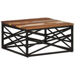 vidaXL Table basse 68x68x35 cm Bois de récupération massif