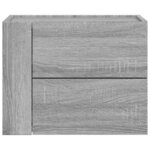 vidaXL Table de chevet murale sonoma gris 45x30x35 cm