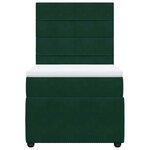 vidaXL Sommier à lattes de lit et matelas Vert foncé 80x200 cm Velours