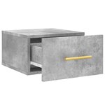 vidaXL Table de chevet murale gris béton 35x35x20 cm
