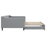 vidaXL Lit de jour avec lit gigogne gris clair 100x200 cm tissu