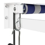 vidaXL Auvent rétractable automatique bleu et blanc 4 5x3 m