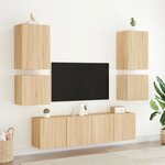 vidaXL Meubles TV muraux 2 Pièces chêne sonoma 40 5x30x40 cm