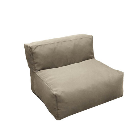 Fauteuil salon de jardin modulable modulo beige polyester 87x85x62cm