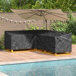 vidaXL Housse pour meubles Noir 250 x 180 x 80 cm Tissu Oxford 420D