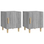 vidaXL Tables de chevet 2 Pièces Sonoma gris Bois d'ingénierie