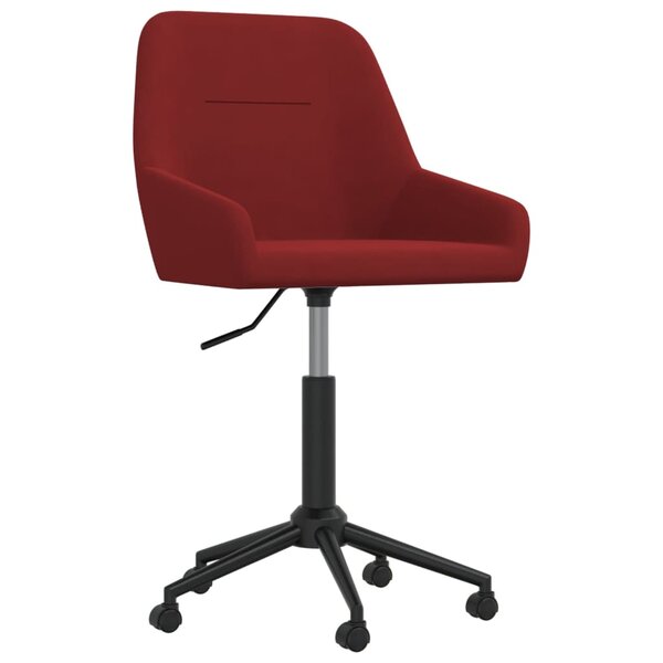 vidaXL Chaise pivotante de salle à manger Rouge bordeaux Velours