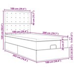VidaXL Cadre de lit ottoman avec matelas gris 100x200 cm similicuir