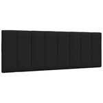 vidaXL Lit avec matelas noir 140x190 cm tissu
