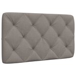 vidaXL Coussin de tête de lit taupe 80 cm tissu