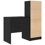 vidaXL Bureau avec tiroir avec étagère avec stockage 2 Pièces Chêne noir