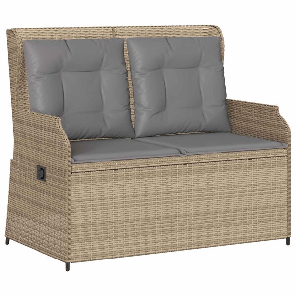 vidaXL Banc de jardin Beige polyrotin