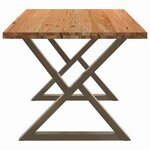 vidaXL Table à manger marron clair bois de chêne massif rectangulaire