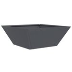 vidaXL Ensemble de Planteurs en Plastique Anthracite Plastique