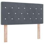 vidaXL Lit à Ressorts avec Matelas & LED Gris Foncé 120x200 cm Velours
