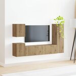 vidaXL Ensemble meuble TV 4 Pièces Chêne artisanal Bois d'ingénierie