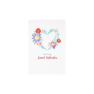 Carte saint-valentin - couronne de fleurs - draeger paris