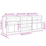 vidaXL Buffet avec lumières LED chêne sonoma 181 5x37x67 cm