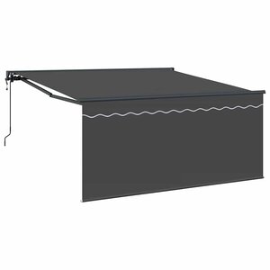 vidaXL Auvent Rétractable Gris et anthracite 350 x 250 cm