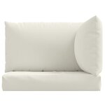 vidaXL Coussins de palette lot de 3 crème mélangé tissu