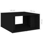 vidaXL Tables basses 4 Pièces Noir 33x33x33 cm Aggloméré