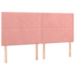vidaXL Sommier à lattes de lit matelas et LED Rose 180x200 cm Velours