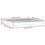 vidaXL Cadre de lit sans matelas bleu 200x200 cm tissu