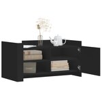 vidaXL Table basse noir 100x50x50 cm bois d'ingénierie