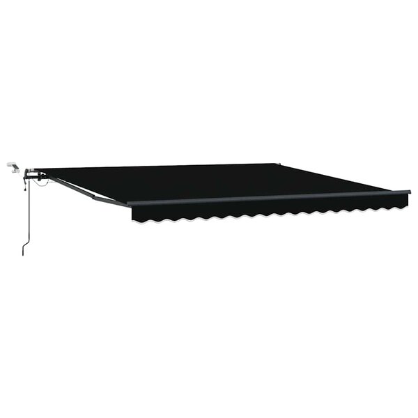 vidaXL Auvent Rétractable avec Noir 400 × 350 cm tissu