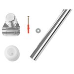 RIDDER Support de tringle de rideau de douche Chrome 55x2 5x2 5 cm