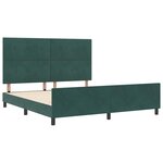 vidaXL Cadre de lit avec tête de lit Vert foncé 180 x 200 cm Velours