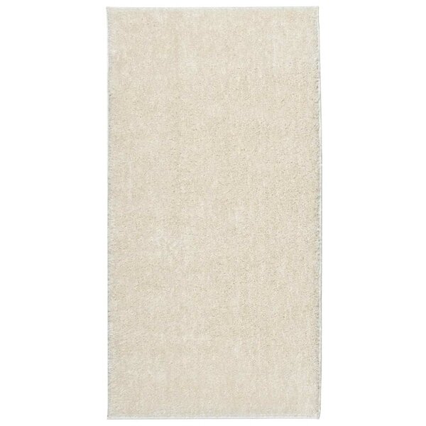 vidaXL Tapis ISTAN à poils longs aspect brillant crème 80x150 cm