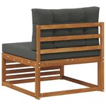 vidaXL Canapé du milieu extérieur Bois d'Acacia Massif Naturel