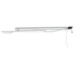 vidaXL Cadre de store manuel avec LEDs Blanc 3 x 2 5 m Aluminium