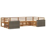 vidaXL Ensemble de canapés d'extérieur 6 pc Naturel