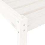 vidaXL Chaises longues 2 Pièces avec table blanc bois massif de pin