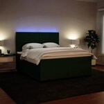 vidaXL Sommier à lattes de lit et matelas Vert foncé 180x200cm Velours