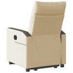 vidaXL Fauteuil inclinable Crème Tissu